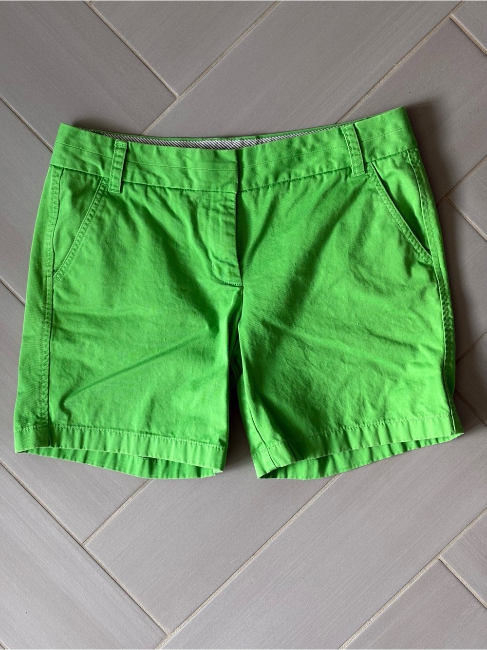 J. Crew Bright Green Cotton Chino Shorts